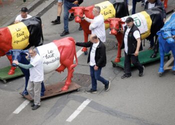 Belçika'da renkli çiftçi protestosu